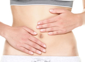 Woman with Stomach Pain